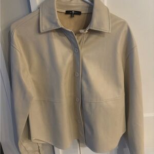 7 For All Mankind Leather Top